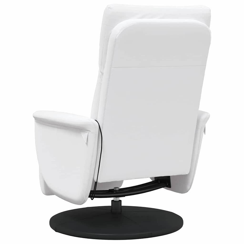 Massage Recliner Chair White 71 x 90 x 105 cm Faux Leather