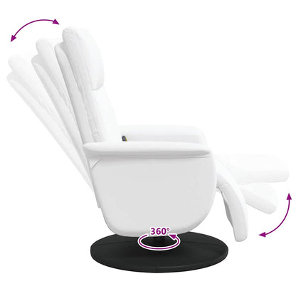 Massage Recliner Chair White 71 x 90 x 105 cm Faux Leather
