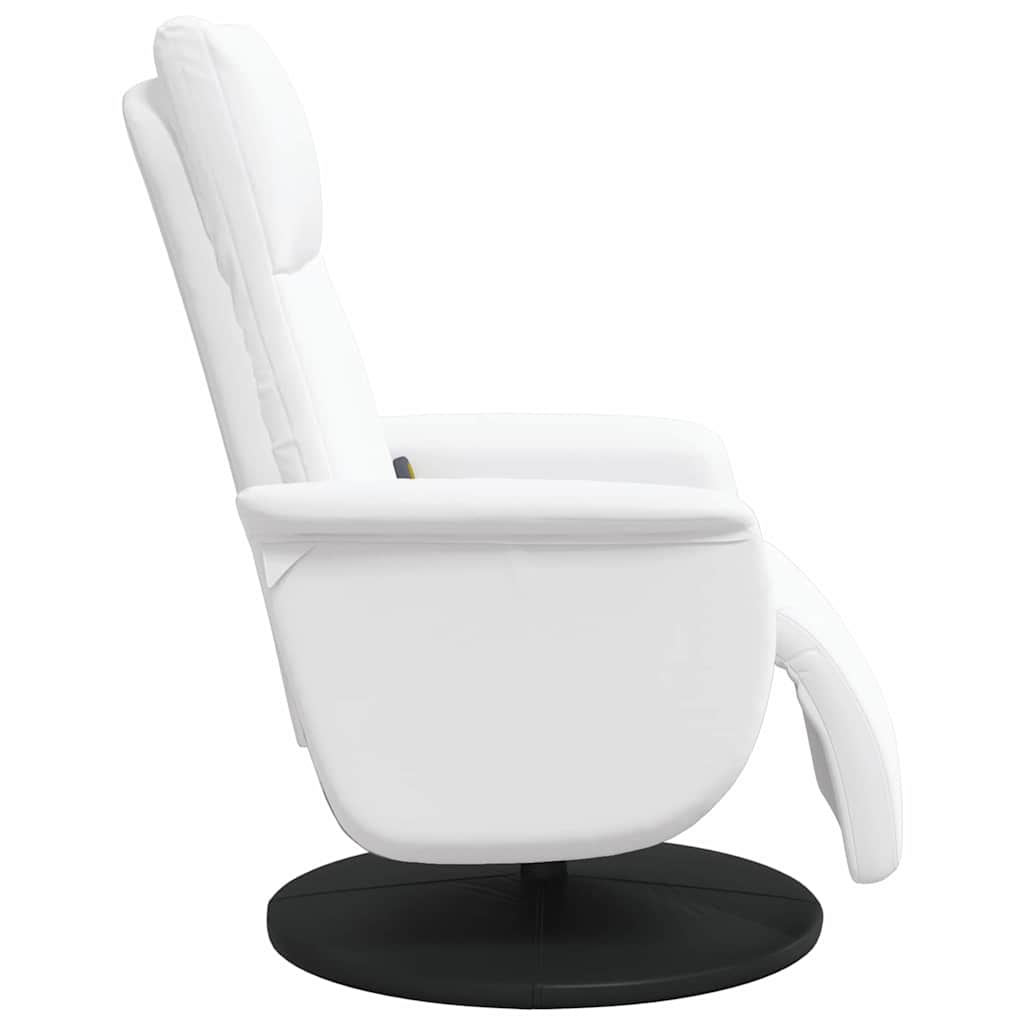 Massage Recliner Chair White 71 x 90 x 105 cm Faux Leather