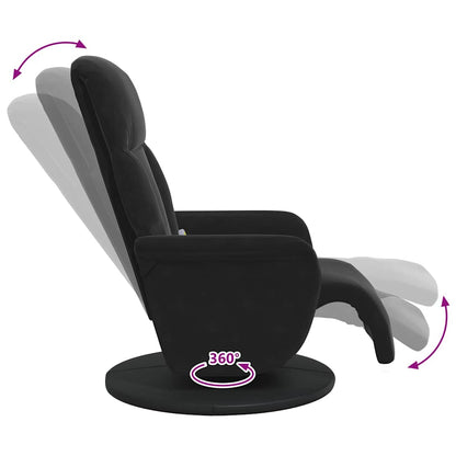Massage Recliner Chair Black 91 x 71 x 105 cm Velvet