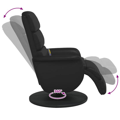 Massage Recliner Chair Black 71 x 98 x 106 cm Faux Leather