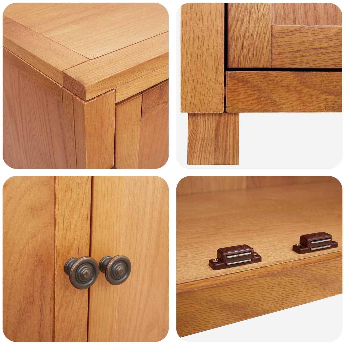 Storage Furniture Set with Shelf 2 pcs Natural 80 x 35 x 185 cm