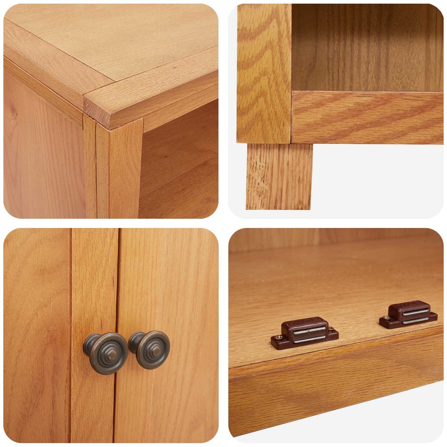 Storage Furniture Set with Shelf 2 pcs Natural 80 x 35 x 185 cm