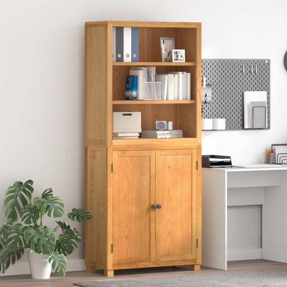 Storage Furniture Set with Shelf 2 pcs Natural 80 x 35 x 185 cm