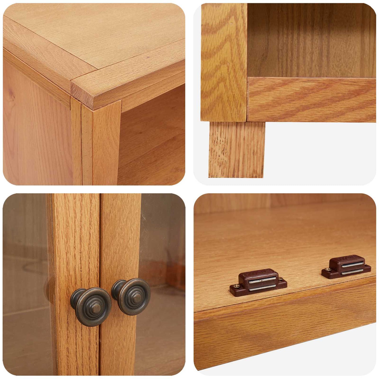 Storage Furniture Set with Shelf 2 pcs Natural 80 x 35 x 185 cm