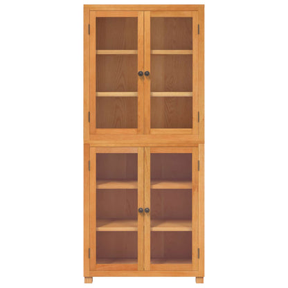 Storage Furniture Set with Shelf 2 pcs Natural 80 x 35 x 185 cm