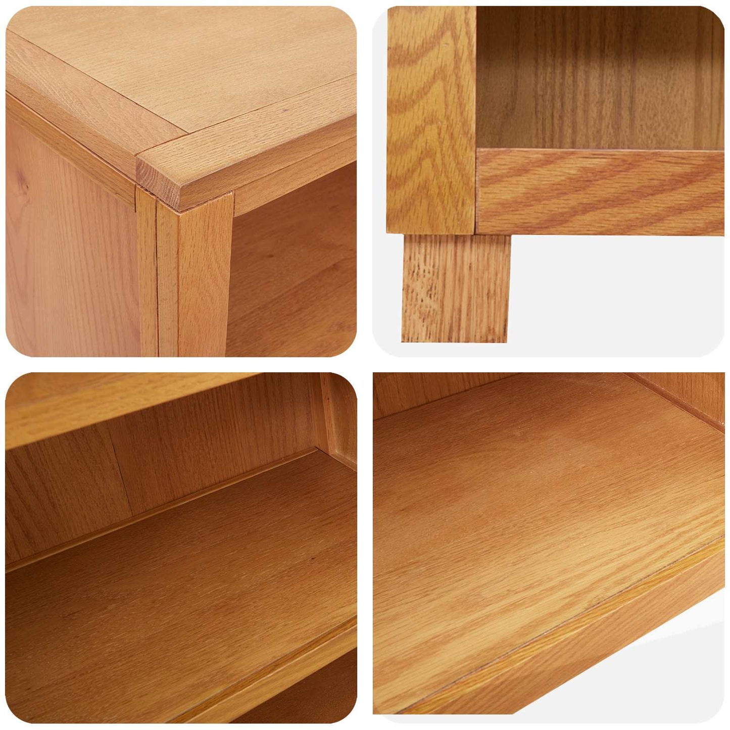 Storage Furniture Set with Shelf 2 pcs Natural 80 x 35 x 185 cm