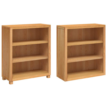 Storage Furniture Set with Shelf 2 pcs Natural 80 x 35 x 185 cm