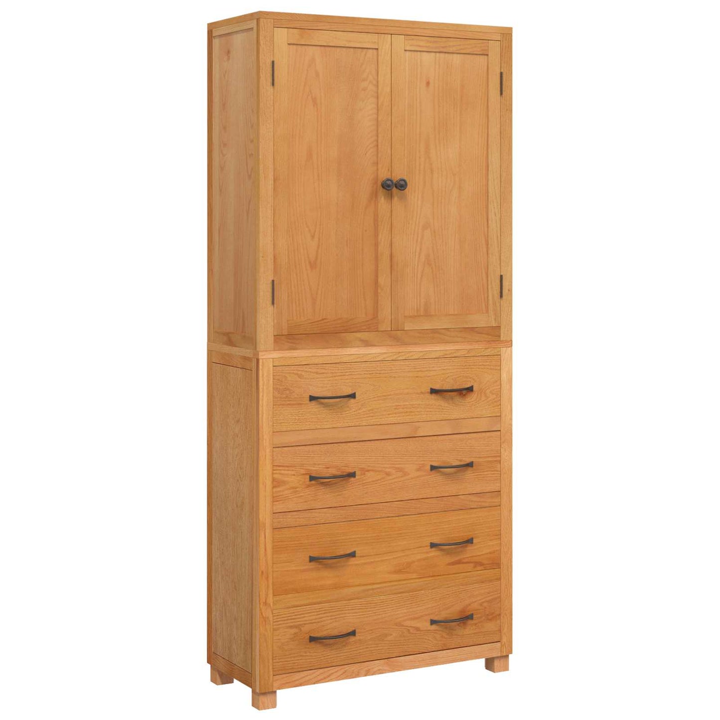 Storage Furniture Set with Shelf 2 pcs Natural 80 x 35 x 185 cm