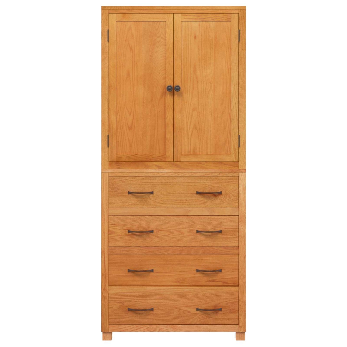 Storage Furniture Set with Shelf 2 pcs Natural 80 x 35 x 185 cm