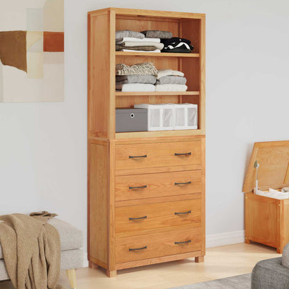 Storage Furniture Set with Shelf 2 pcs Natural 80 x 35 x 185 cm