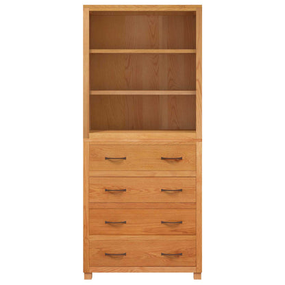 Storage Furniture Set with Shelf 2 pcs Natural 80 x 35 x 185 cm