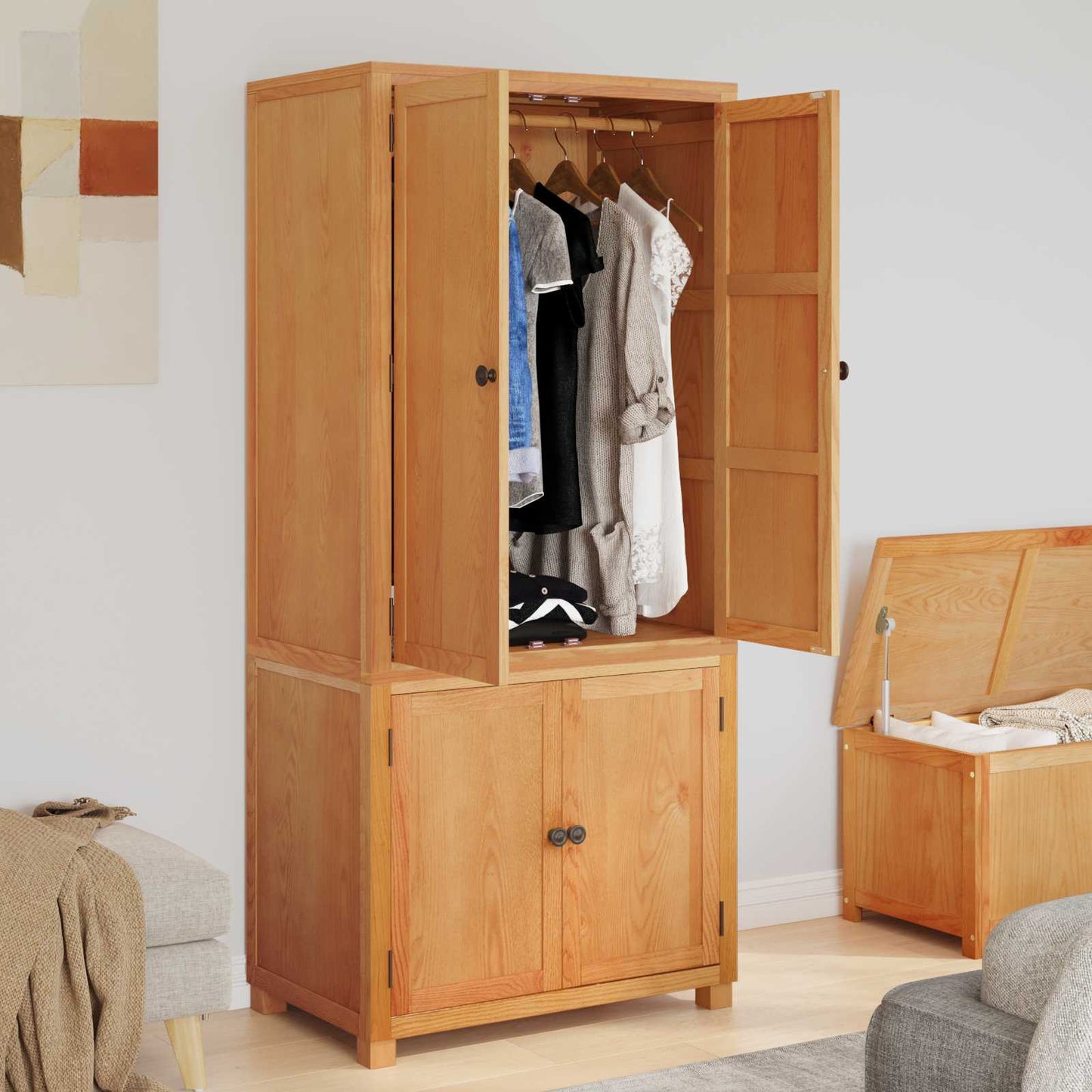 Storage Furniture Set with Storage 2 pcs Brown 80 x 50 x 180 cm