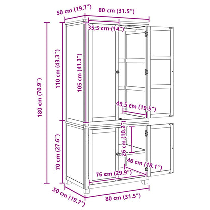 Storage Furniture Set with Storage 2 pcs Brown 80 x 50 x 180 cm