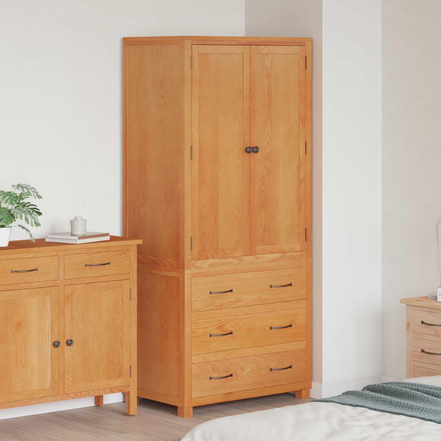 Storage Furniture Set with Drawer 2 pcs Brown 80 x 50 x 180 cm