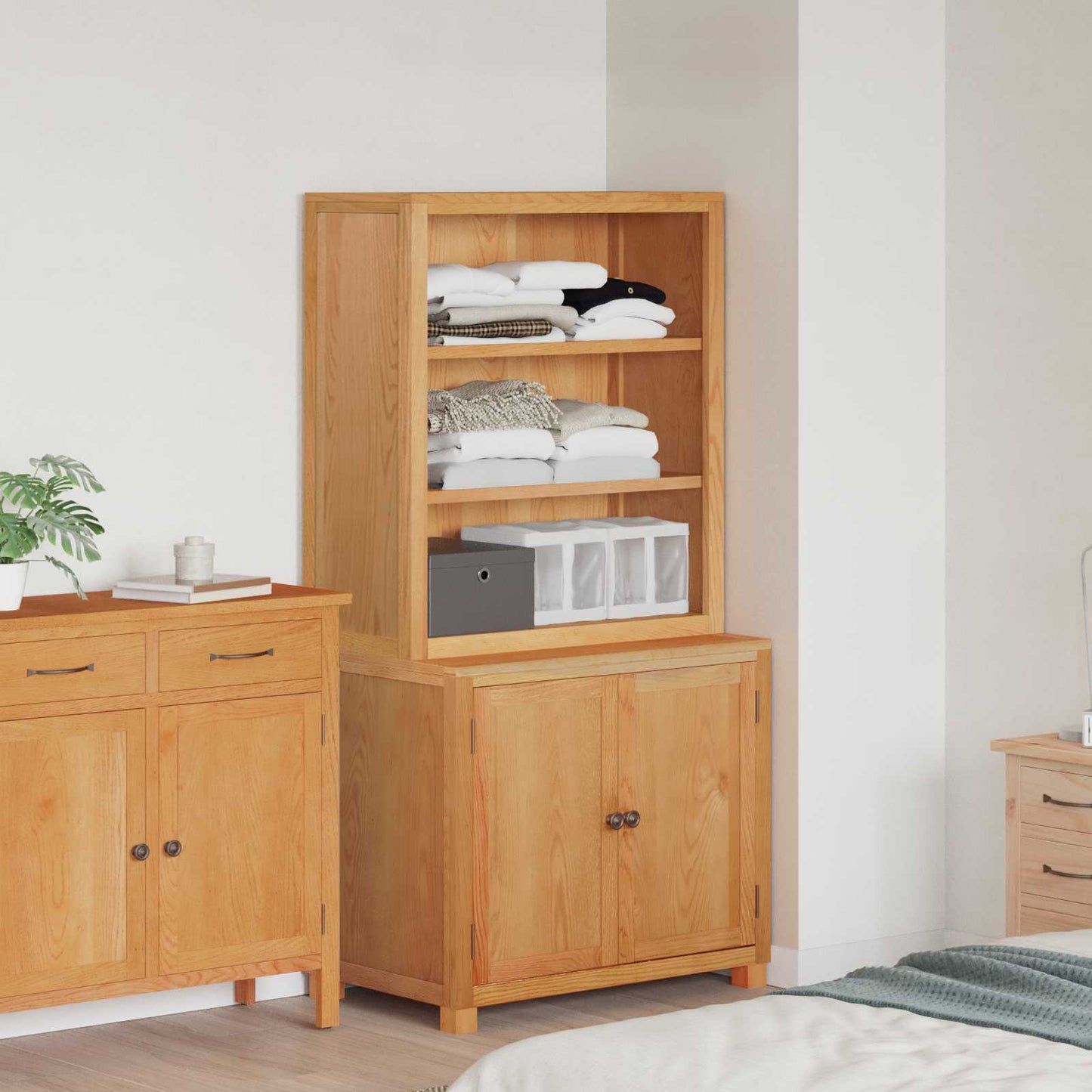 Storage Furniture Set with Storage 2 pcs Brown 80 x 50 x 160 cm