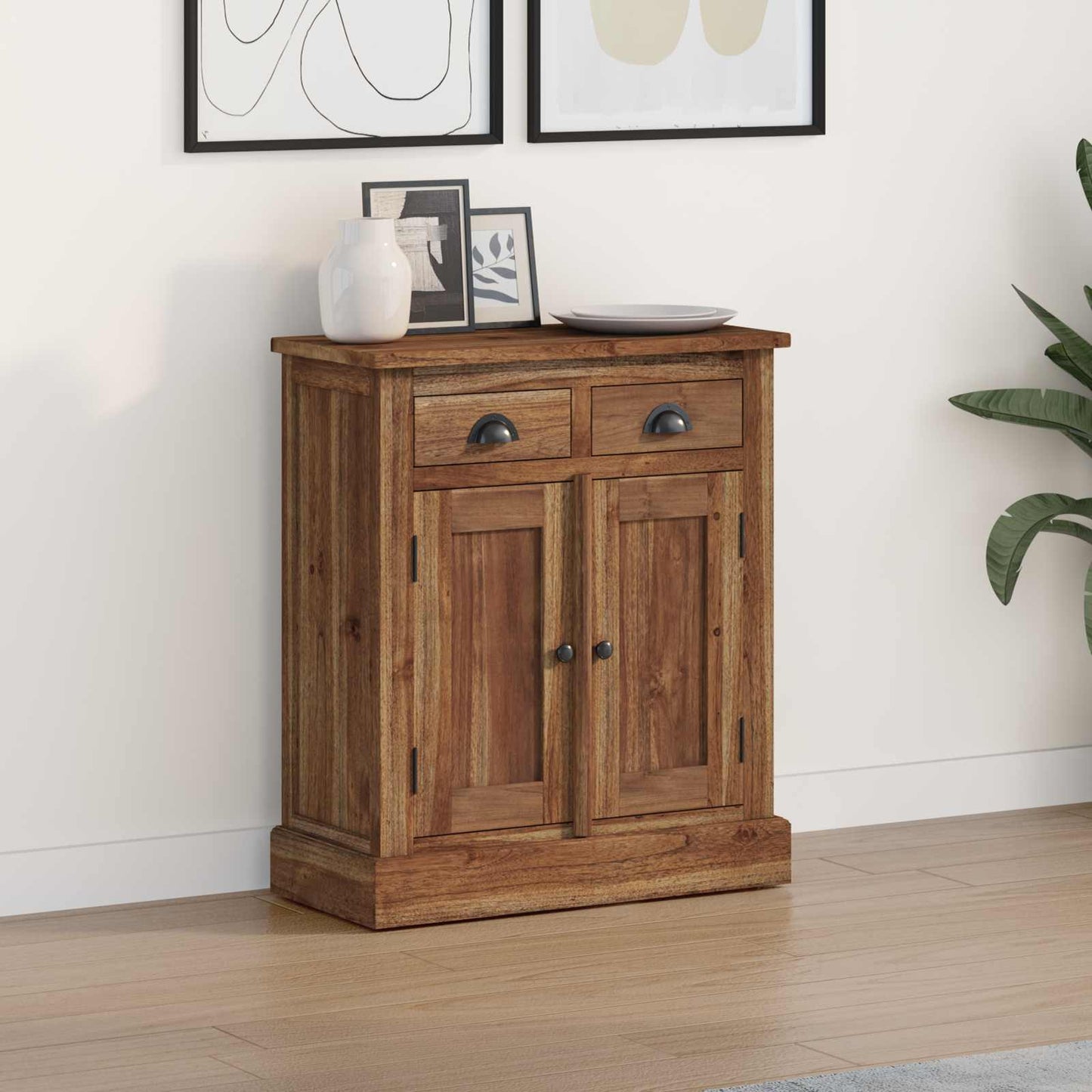 Storage Cabinet Natural 65 x 30 x 75 cm Solid Teak Wood