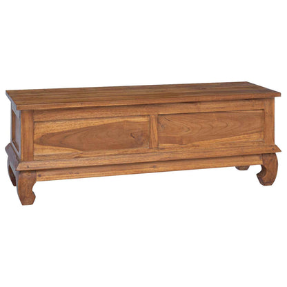 TV Stand with Drawer Natural 110 x 35 x 40 cm Solid Teak Wood