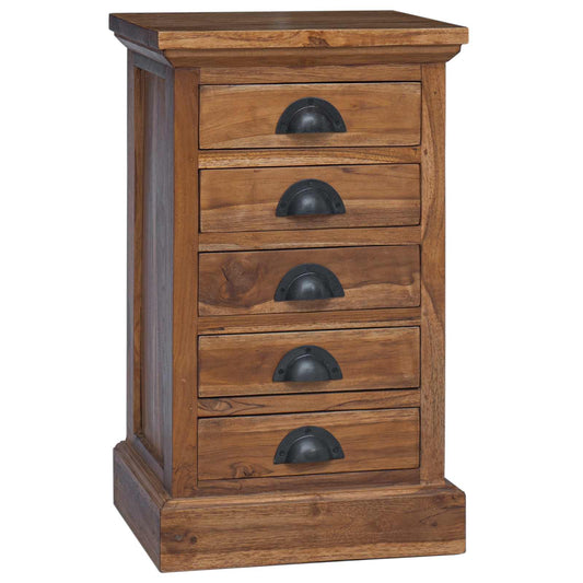 Chest of Drawers Natural 35 x 30 x 60 cm Solid Teak Wood
