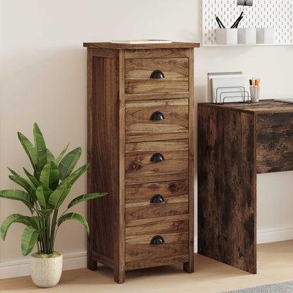 Chest of Drawers Natural 45 x 35 x 110 cm Solid Teak Wood