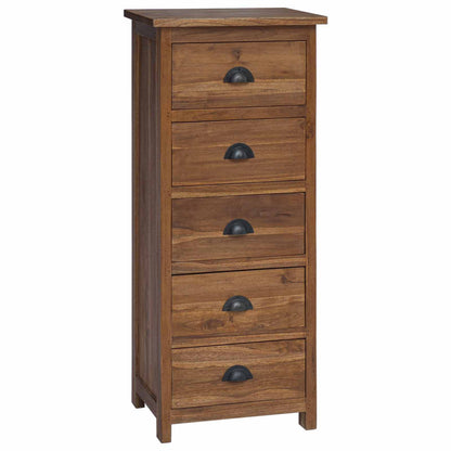 Chest of Drawers Natural 45 x 35 x 110 cm Solid Teak Wood