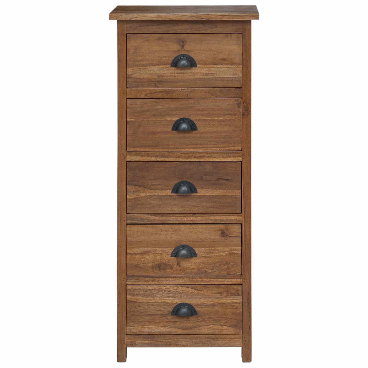 Chest of Drawers Natural 45 x 35 x 110 cm Solid Teak Wood
