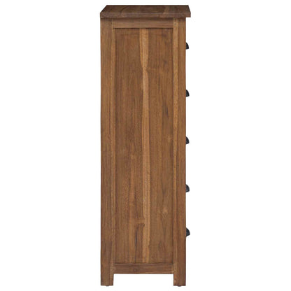 Chest of Drawers Natural 45 x 35 x 110 cm Solid Teak Wood