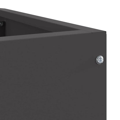 Corner Planter Black 60 x 60 x 35 cm Steel