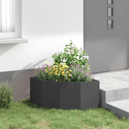 Corner Planter Black 60 x 60 x 35 cm Steel