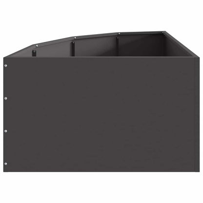 Corner Planter Black 60 x 60 x 35 cm Steel