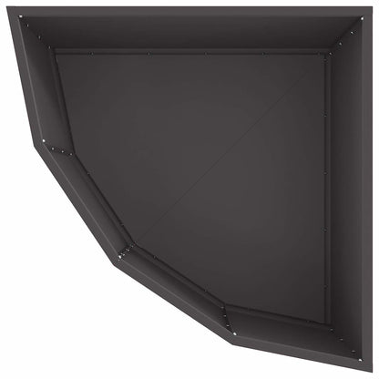 Corner Planter Black 60 x 60 x 35 cm Steel