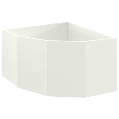 Corner Planter White 60 x 60 x 35 cm Steel
