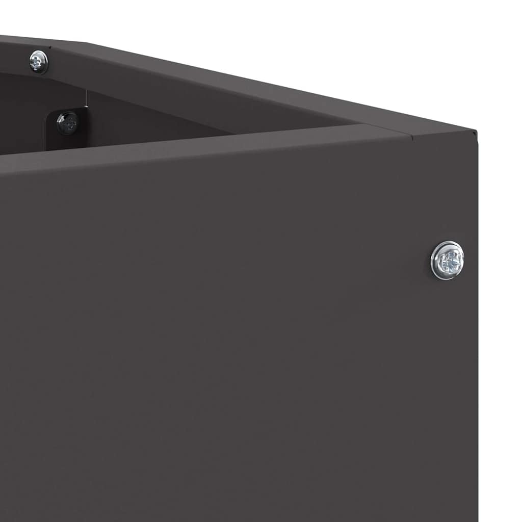 Corner Planter Black 45 x 45 x 35 cm Steel