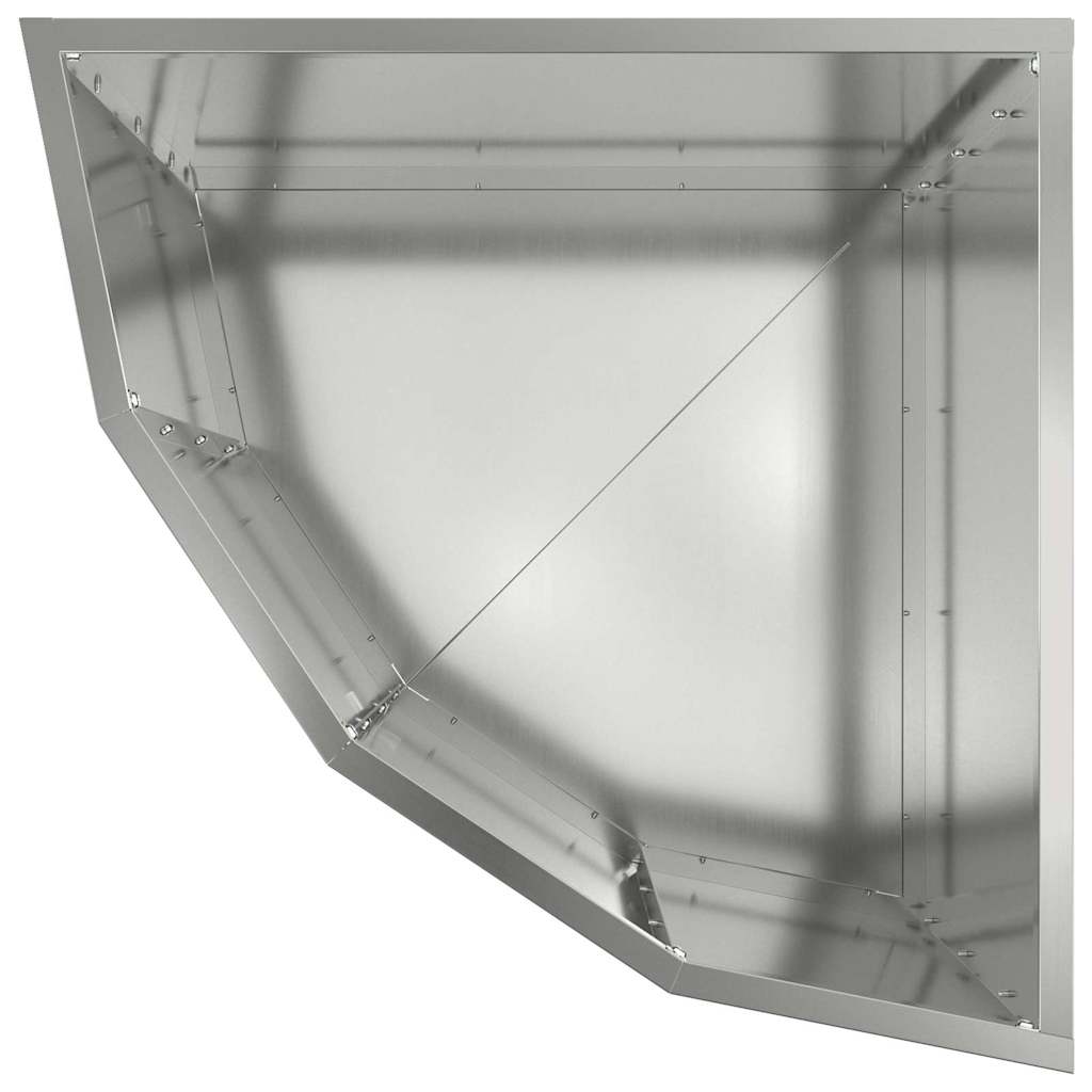 Corner Planter Silver 45 x 45 x 35 cm Galvanised steel