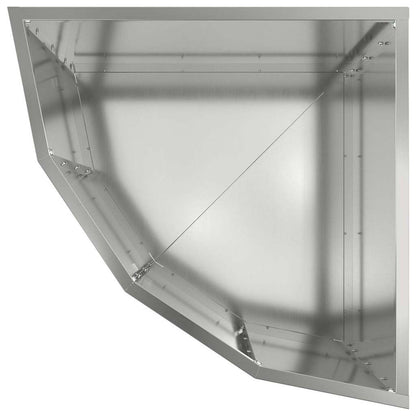 Corner Planter Silver 45 x 45 x 35 cm Galvanised steel