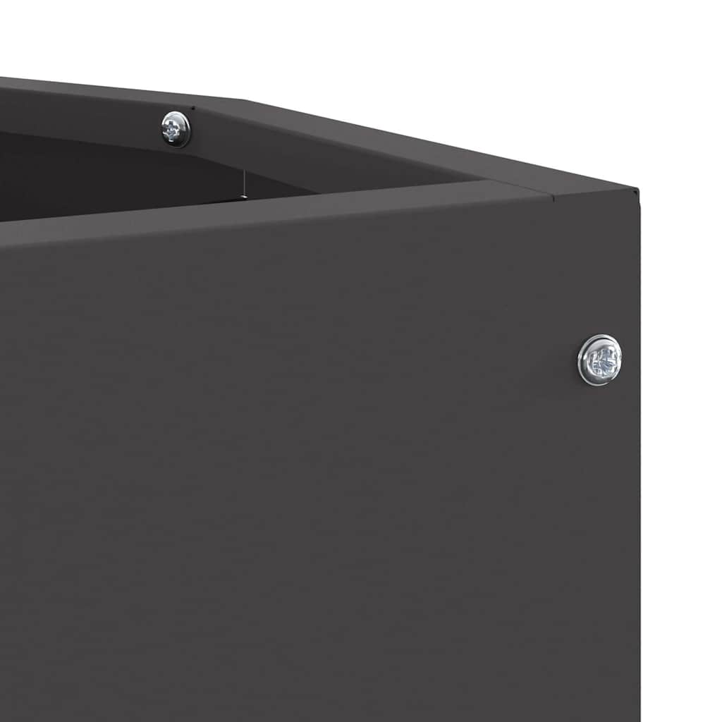 Corner Planter Black 30 x 30 x 35 cm Steel