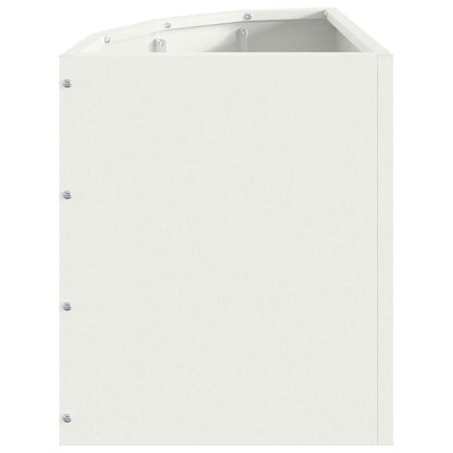 Corner Planter White 30 x 30 x 35 cm Steel