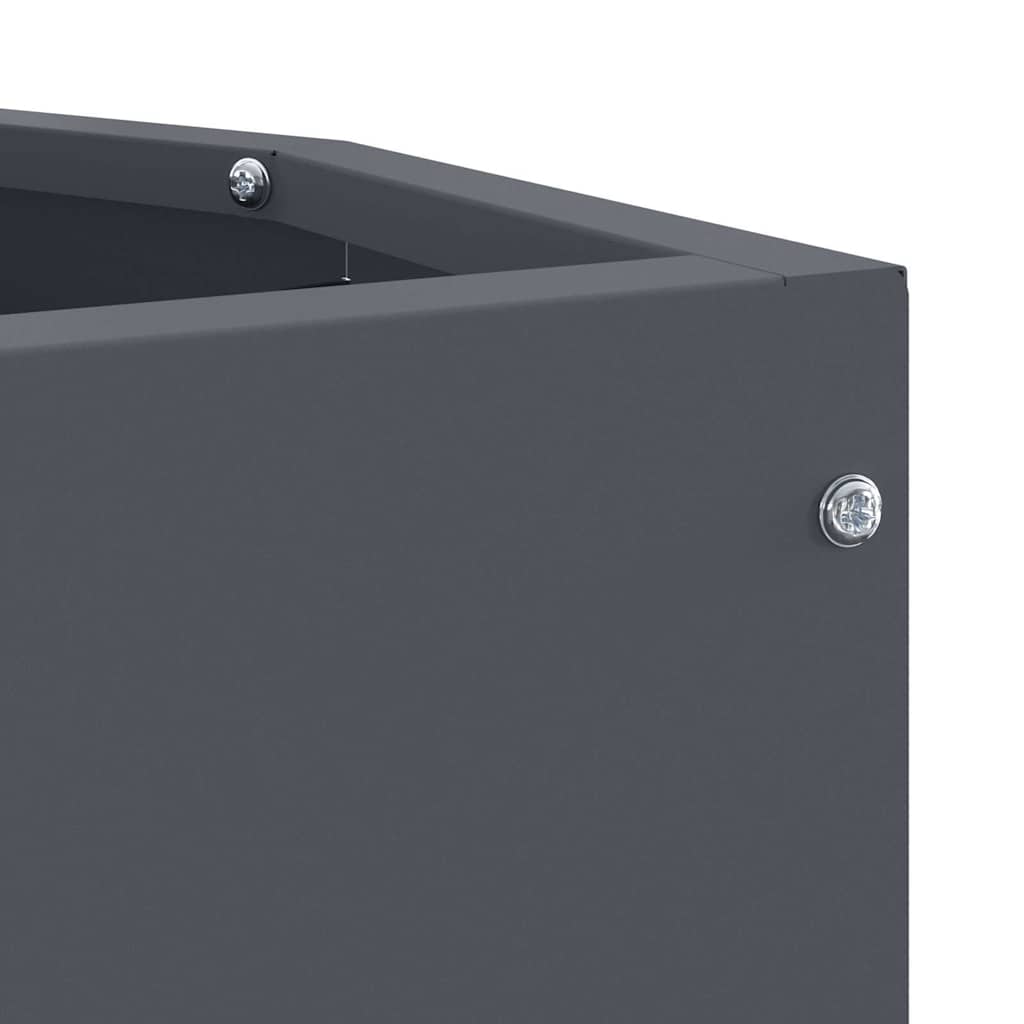 Corner Planter Anthracite 30 x 30 x 35 cm Steel
