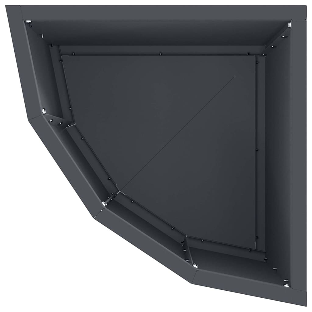 Corner Planter Anthracite 30 x 30 x 35 cm Steel