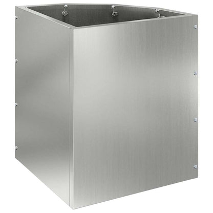 Corner Planter Silver 30 x 30 x 35 cm Galvanised steel