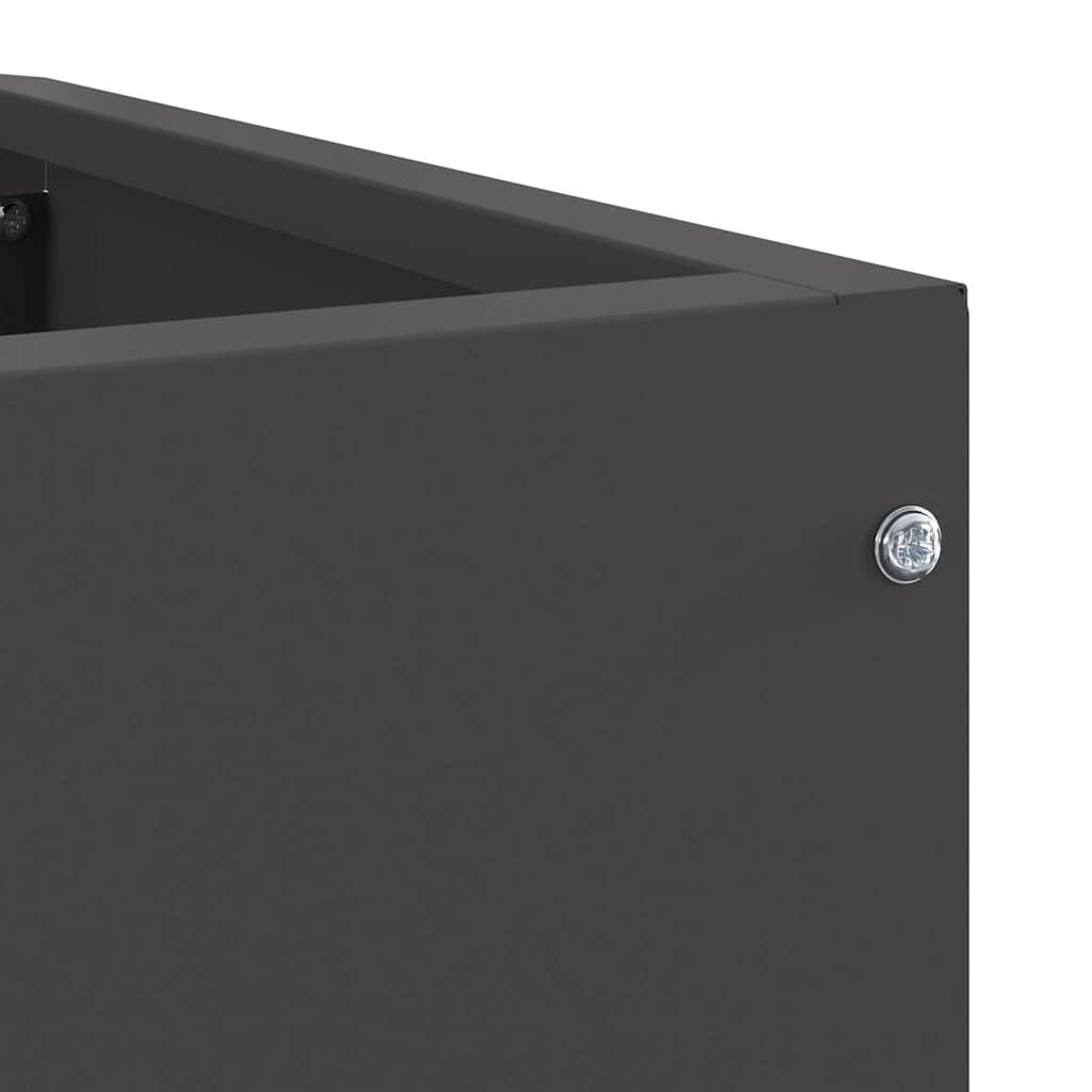 Corner Planter Black 60 x 60 x 50 cm Steel