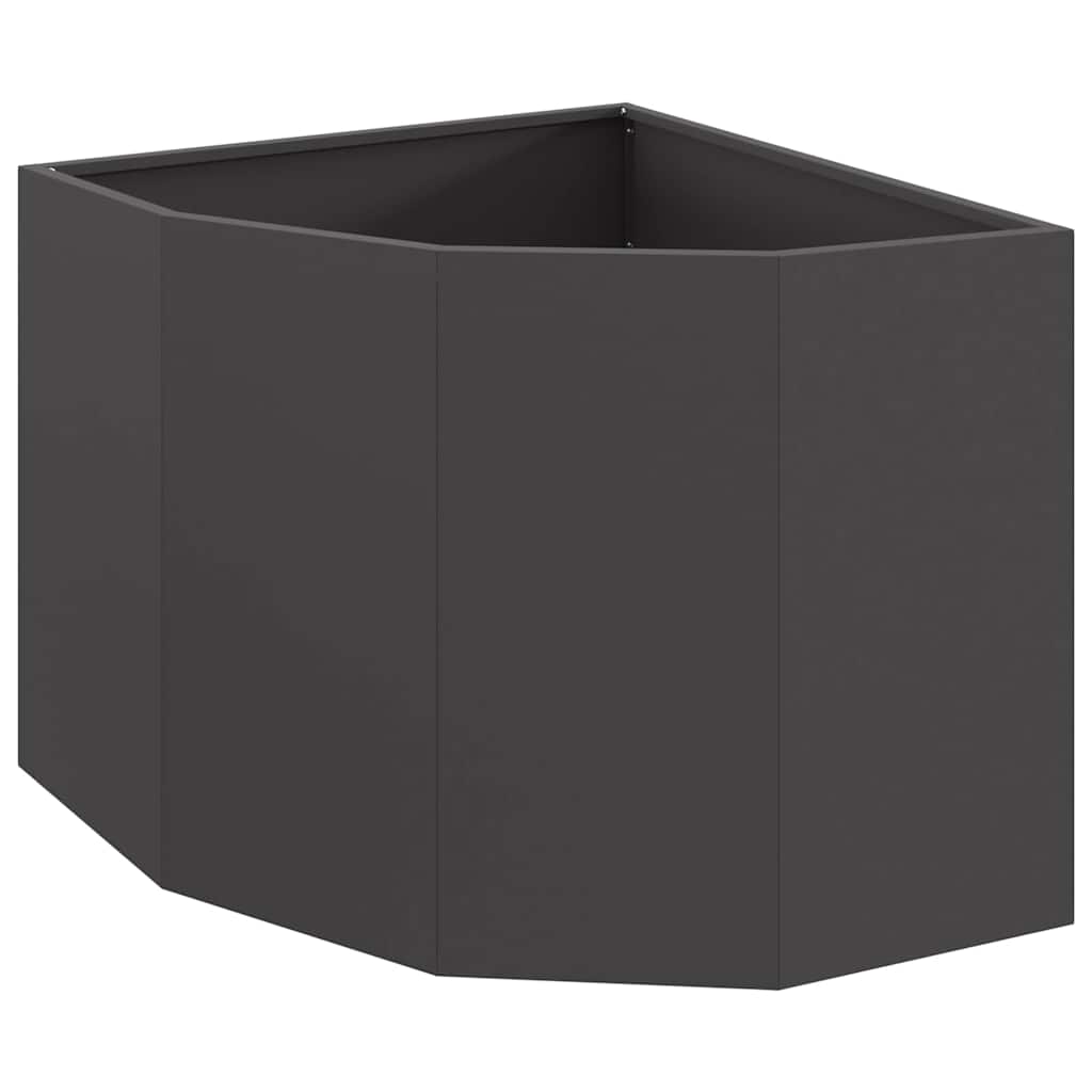 Corner Planter Black 60 x 60 x 50 cm Steel