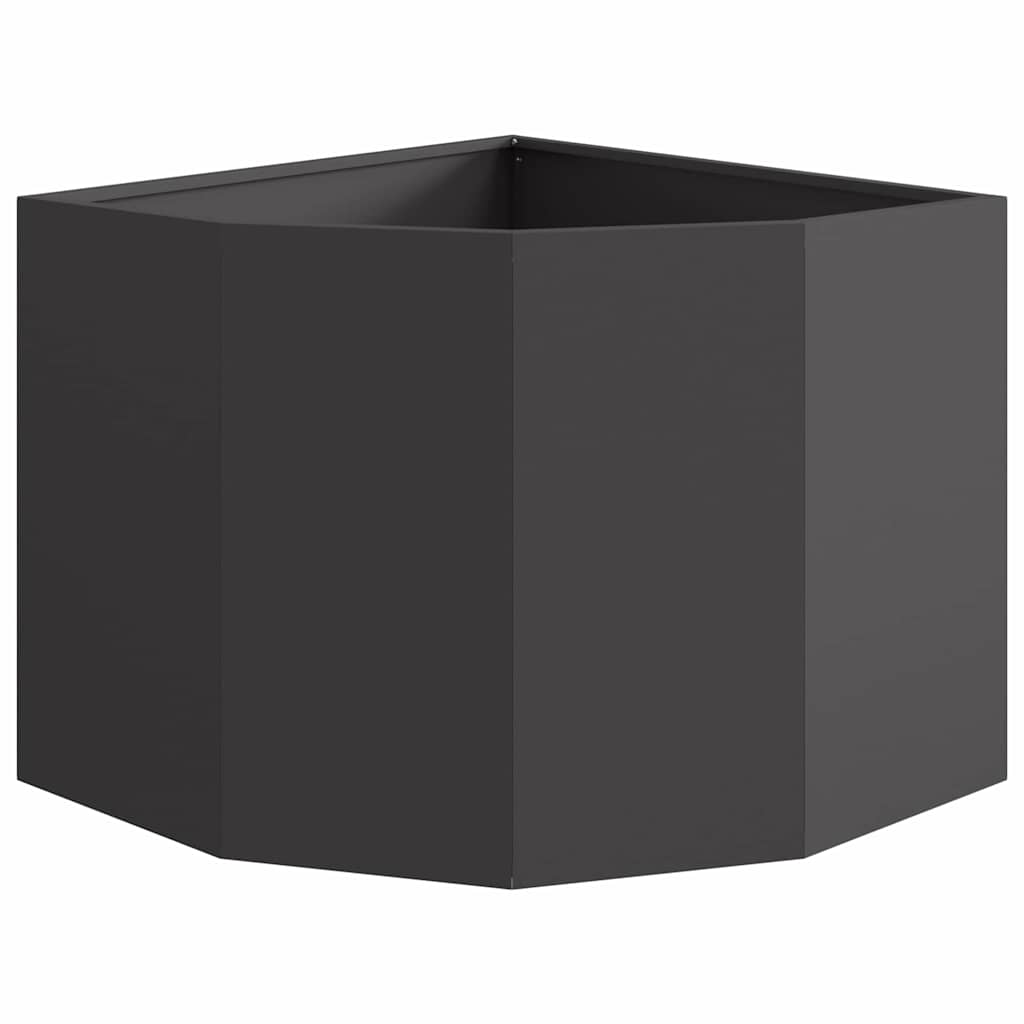 Corner Planter Black 60 x 60 x 50 cm Steel