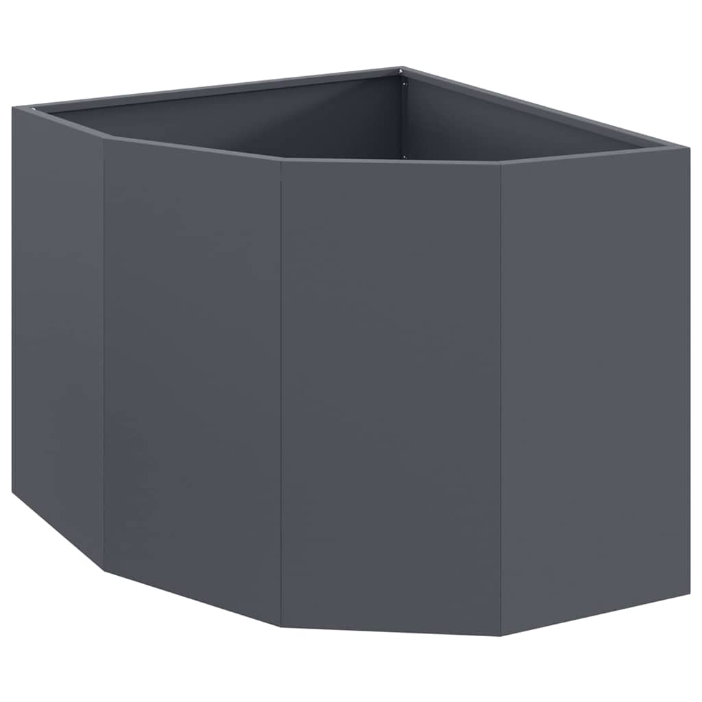 Corner Planter Anthracite 60 x 60 x 50 cm Steel