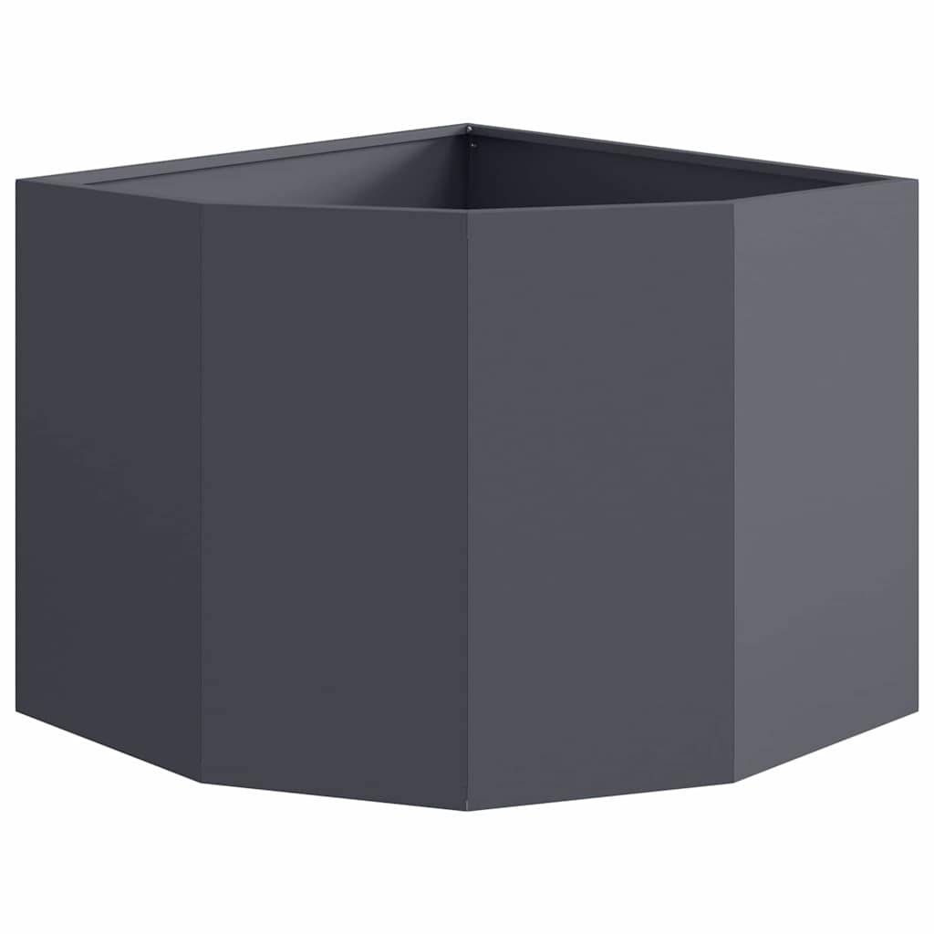 Corner Planter Anthracite 60 x 60 x 50 cm Steel