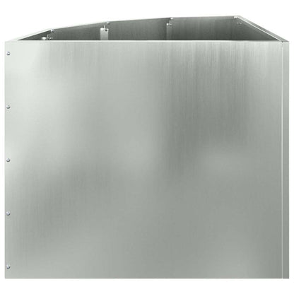 Corner Planter Silver 60 x 60 x 50 cm Galvanised steel