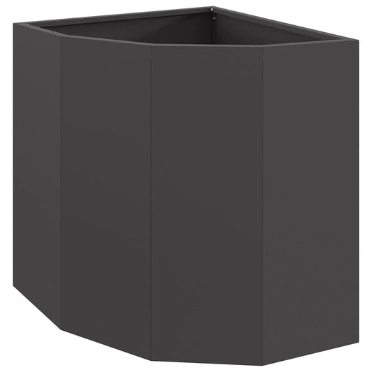 Corner Planter Black 45 x 45 x 50 cm Steel