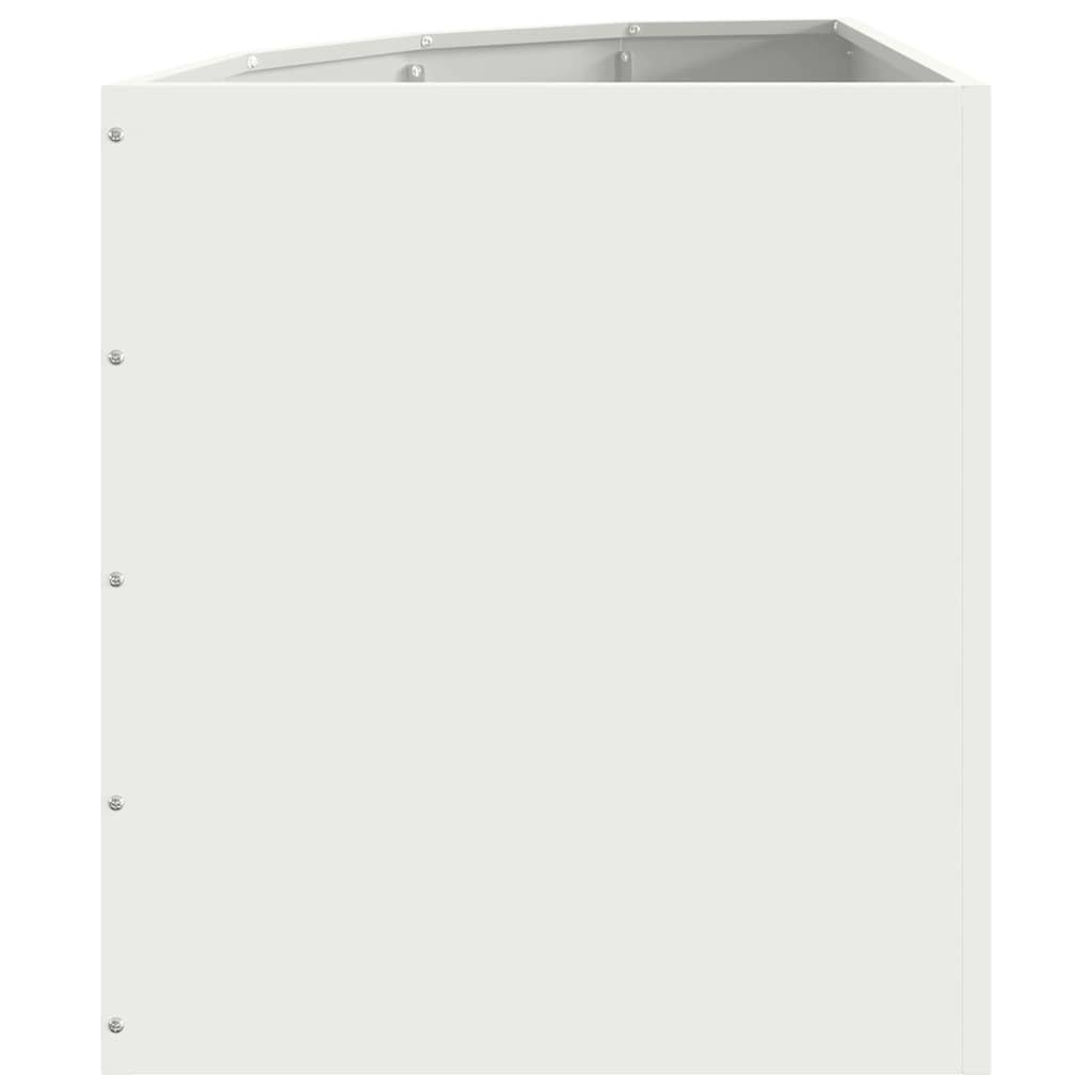 Corner Planter White 45 x 45 x 50 cm Steel