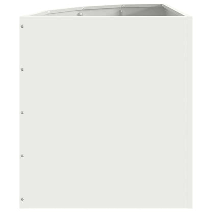 Corner Planter White 45 x 45 x 50 cm Steel