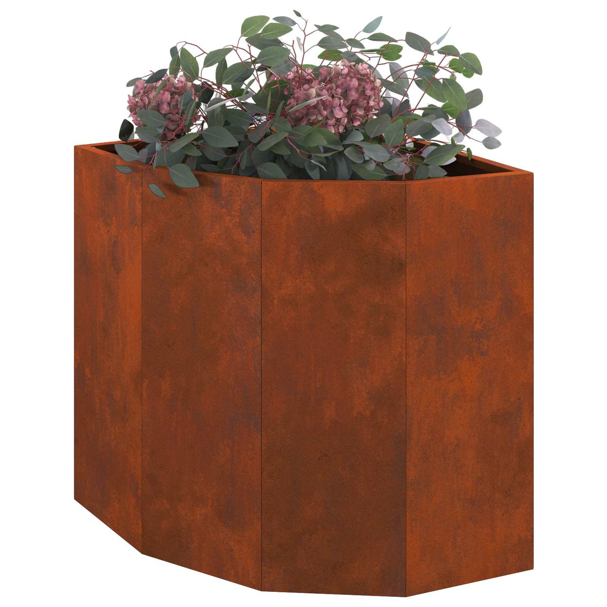 Corner Planter Rusty 45 x 45 x 50 cm Weathering steel